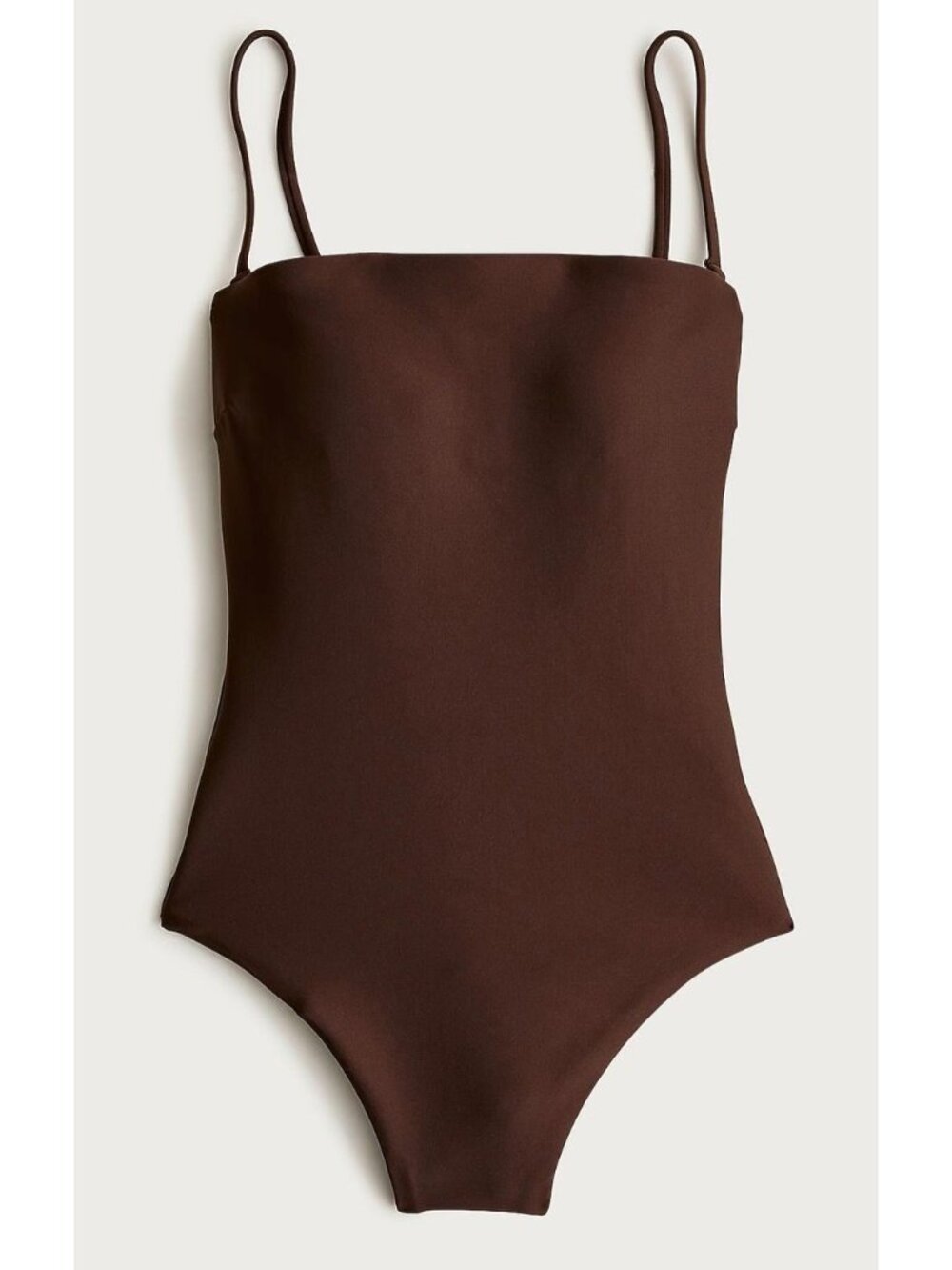 NWT J Crew Gemma Bandeau One Piece Bathing Suit Brown Size US 8 $110 [jb]